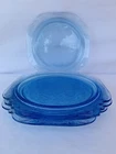 Federal Glass MADRID Madonna Blue Dinner Plate 10½ Depression Glassware READ