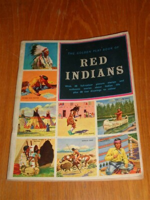 GOLDEN PLAY BOOK OF RED INDIANS 1954 UK US MAGAZINE