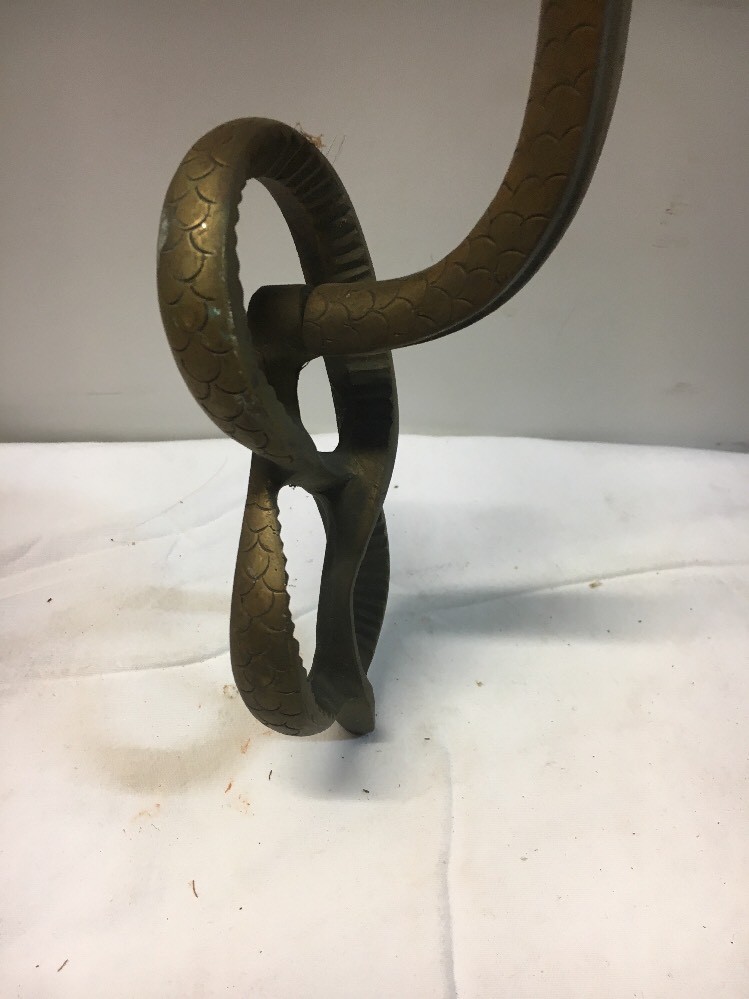 Poignée De Porte En Laiton Doré Forme Serpent - Finition Artisanale Inde - GK441