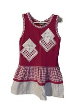 Girls Smuffins Pink/White Sleevless dress Size 6 Girls