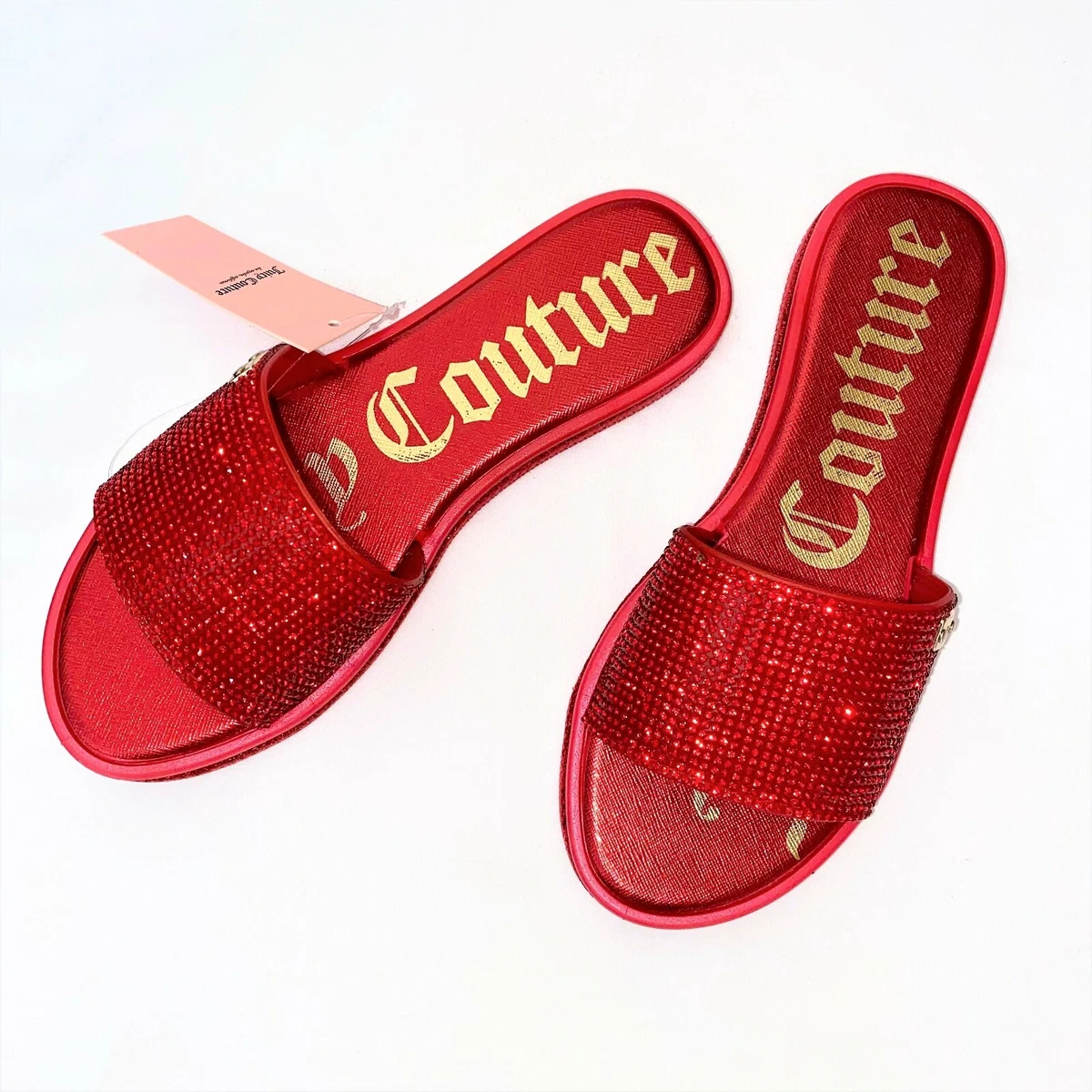 Red slide hotsell shoes