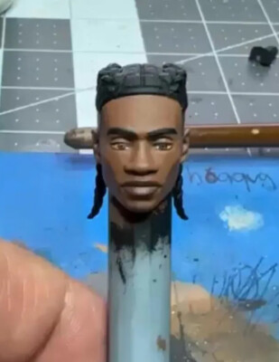1/12 Painted Prowler Spider-man Miles Morales Head Toys Fit 6'' ML Action Figure