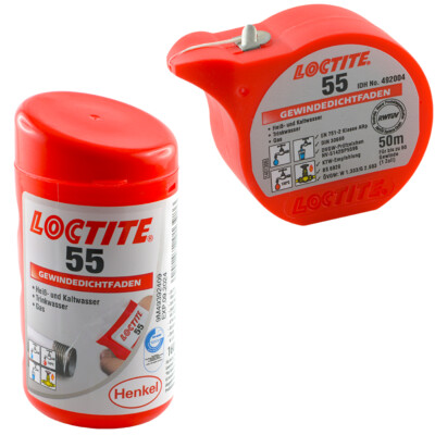 Gewindedichtfaden - Loctite 55 Gewindedichtung DVGW Gas & Heißwasser