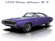 1970 Dodge Charger Rt In Plum Crazy Purple Metal Sign 12x16 Free Shipping
