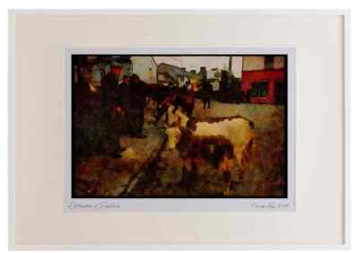 Irland Smaragdinsel 017016 Horse Traders, Dingle Aquarell Bilderrahmen