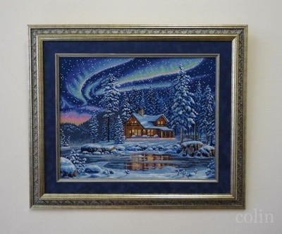 Dimensions Gold Kreuzstich-Set 'Aurora Cabin' – Für Fortgeschrittene Mit 16er Aida