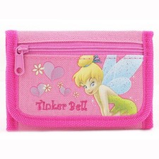 Disney Fairy Tinkerbell Kids Trifold Wallet School Girls gift Wallet Pink New