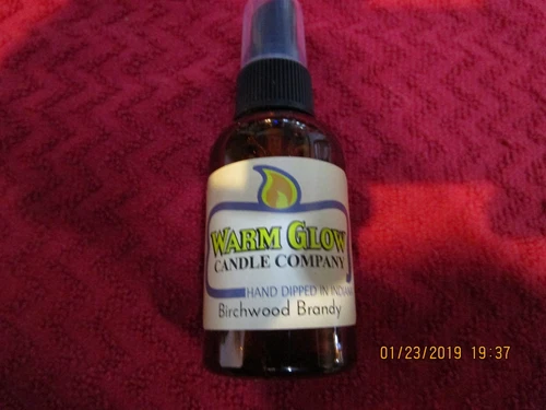 Warm Glow Candle Company BIRCHWOOD BRANDY  Atomizer Fragrance Spray Scent Oil 
