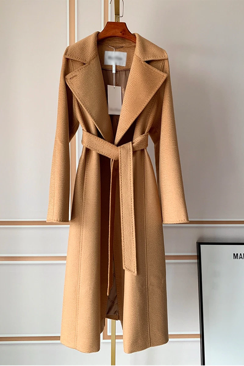 Womens long hotsell wool coat camel