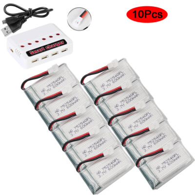 Charger 2pcs 3.7V 650 mAh 25C Polymer Li Lithium Battery 852540 XH2