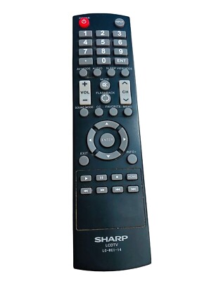 Genuine Sharp LCDTV TV Remote Control LC-RC1-14 Tested WORKS! (P29)  (6a)