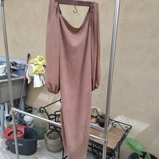 Womens shein brown long sleeve dress sz m