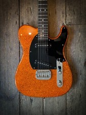 2019 G&L Custom Shop ASAT Special in Orange Metal Flake finish & hard shell case