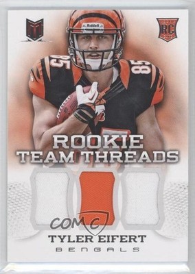 2013 Momentum Rookie Team Threads Triple Materials /299 Tyler Eifert #22 RC 2v6