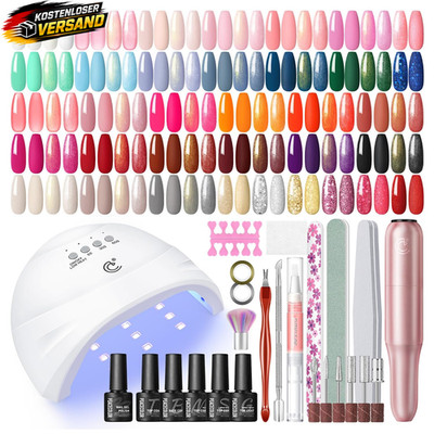 Nagelset UV Gel Lack mit Lampe Fräser Maniküre Starterset für Frauen