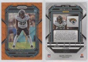2022 Panini Prizm Rookies Orange Wave Prizm /60 Devin Lloyd #376 Rookie RC