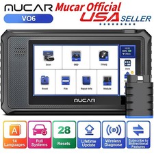 MUCAR VO6 All Systems Auto Diagnostic Scanner OBD2 Scanner E-CU Coding 28 Resets