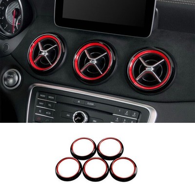 Air Conditioning Air Outlet Vent Trim For Benz GLA CLA ABS 2013-2019 Red Black