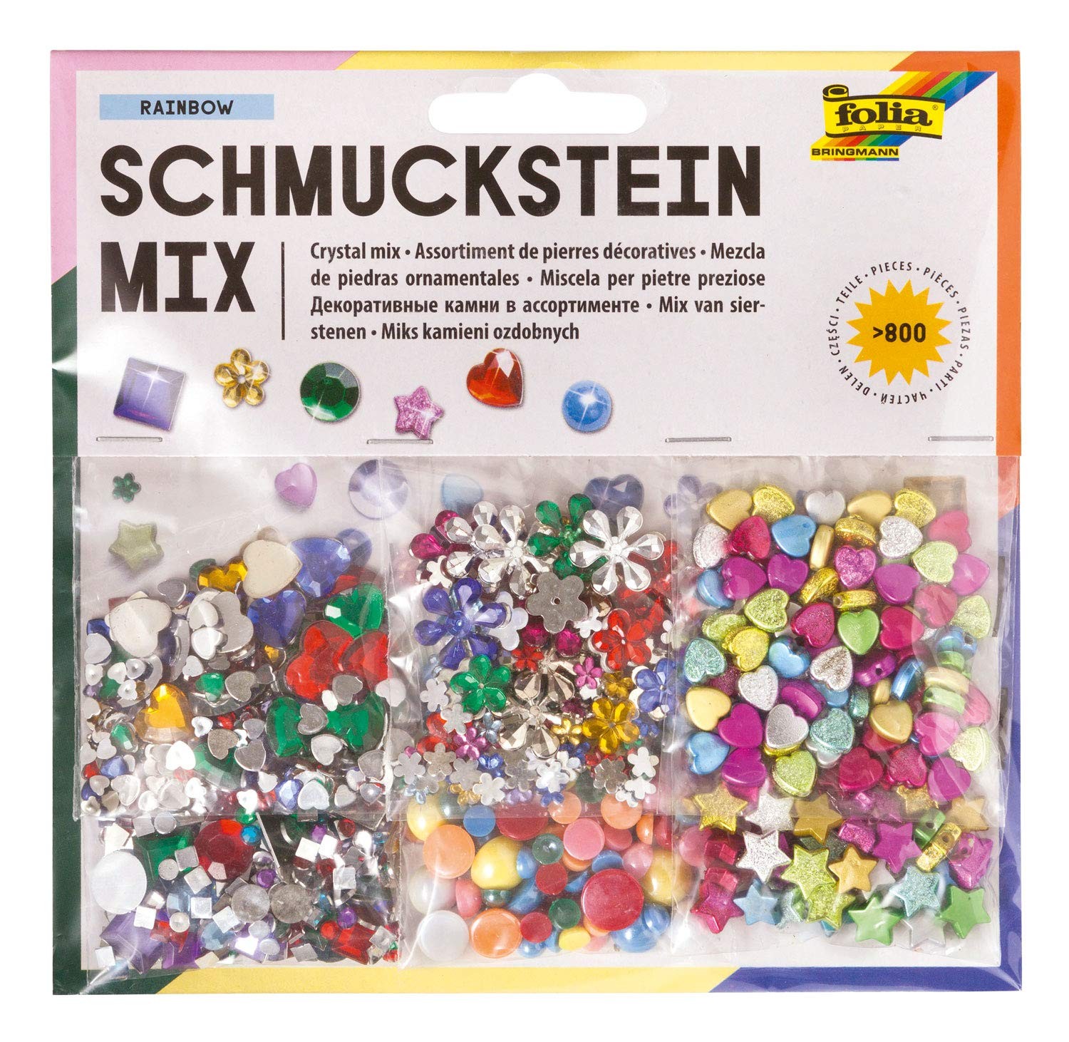 Folia 12419 - Schmuckstein Mix Rainbow ber 800 verschiedene Schmucksteine sor 4490₽
