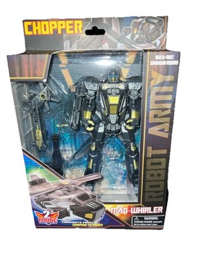 Mode Super Hero Mad-Whirler Robot Army Chopper Converts to Robot Toy 6+ Robots
