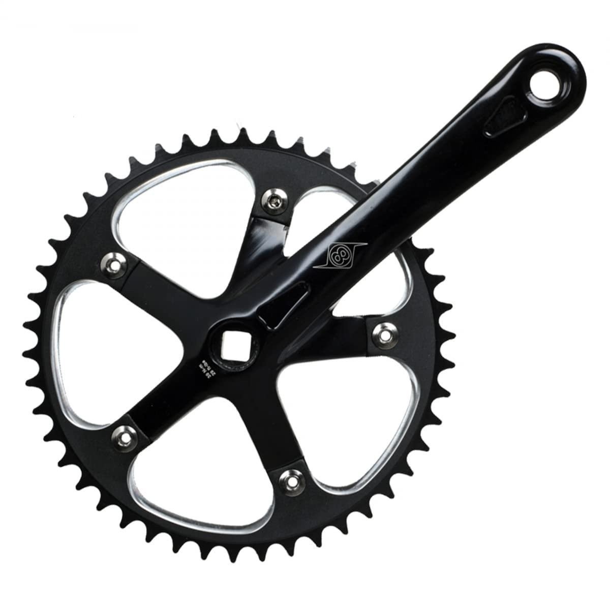 Origin8 Track/SS Crankset, 165mm x 46t, Black
