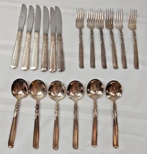 Oneida Gay Adventure 18 pc Flatware Set Prestige Silverplate 1955 Vintage Knives