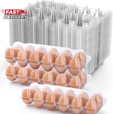 48 Pack Egg Cartons Cheap Bulk 12 Count, 1 Dozen Clear Empty Chicken Egg Cartons