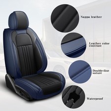 Universal Nappa Leather Car 5-seat Cover Full Set Waterproof Interior Protector Universal Nappa Leather Car 5-seat Cover Full Set Waterproof Interior Protector