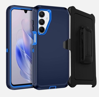 NEW For Samsung Galaxy S25 FE Case with Belt Clip, Shockproof Cover - Blue Navy