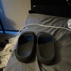 Men's Black Slide Sandals Open Toe Single Strap Slip-On Casual Solid — photo 4