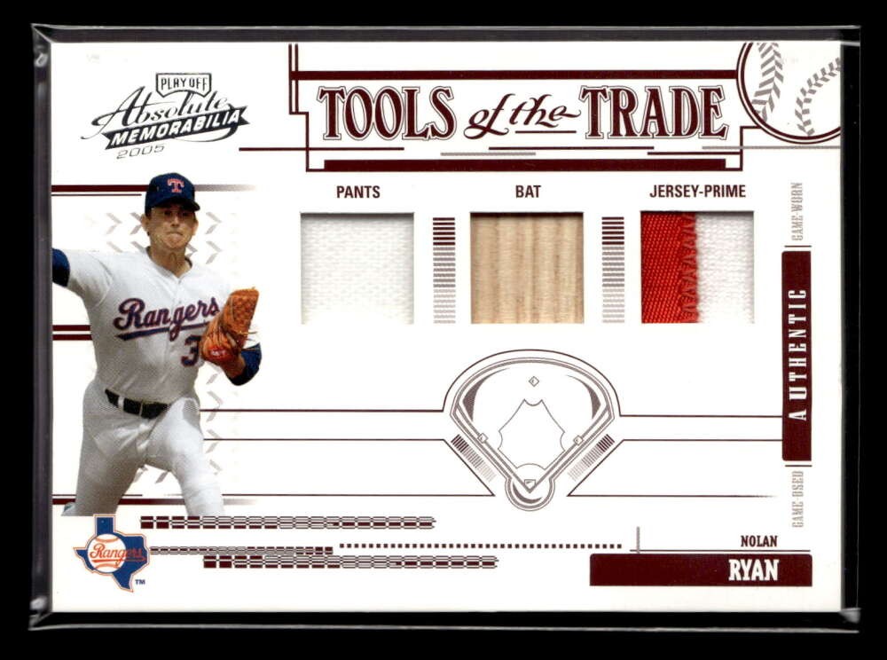 2005 Playoff Absolute Nolan Ryan Tools Trade Triple Relic Red /15 #TT-34 ZZ6642
