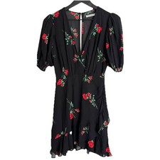 Reformation Sammy mini dress in the Rochelle black floral Size 0