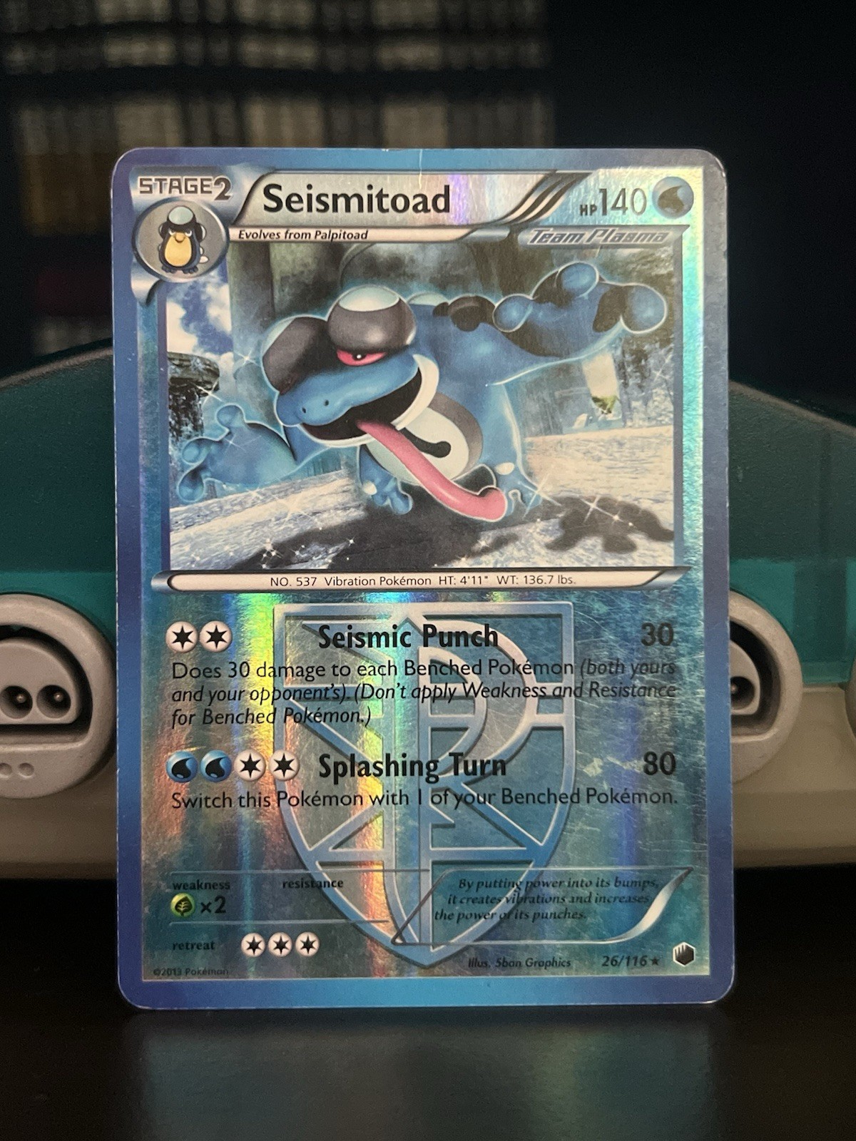 Seismitoad (Team Plasma) 26/116 Plasma Freeze Reverse Holo
