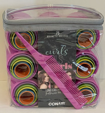 Conair Styling Essentials 75pc Magnetic Rollers Hair Curlers Set Style Curling