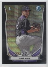 2014 Bowman Prospects Chrome Black Wave Refractor Sam Moll #BCP39 9eo