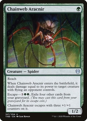 MTG Magic THB Theros Beyond Death - 1x EN NM 167 U Chainweb Aracnir