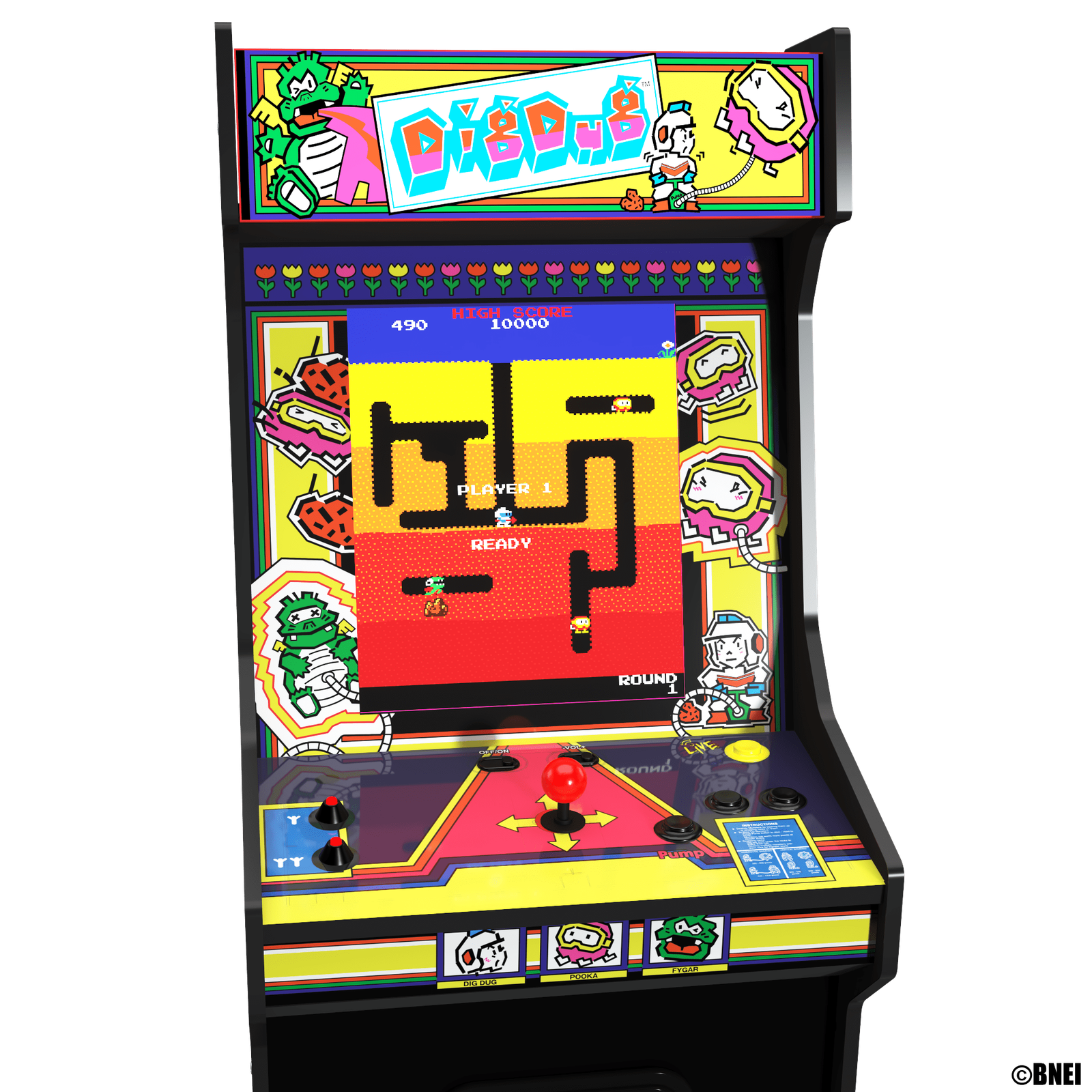 Red Riser Png Arcade1Up Dig Dug Bandai Namco Legacy Edition Arcade Riser Light-Up ...