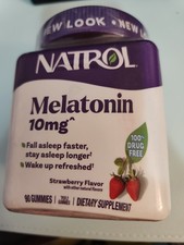Natrol Melatonin 10 Mg Strawberry Flavor - 90 Gummies Exp 2027 New