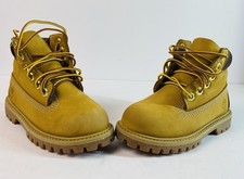 Timberland 6" Premium Waterproof Boots Toddler Youth Size 9M Wheat Gold