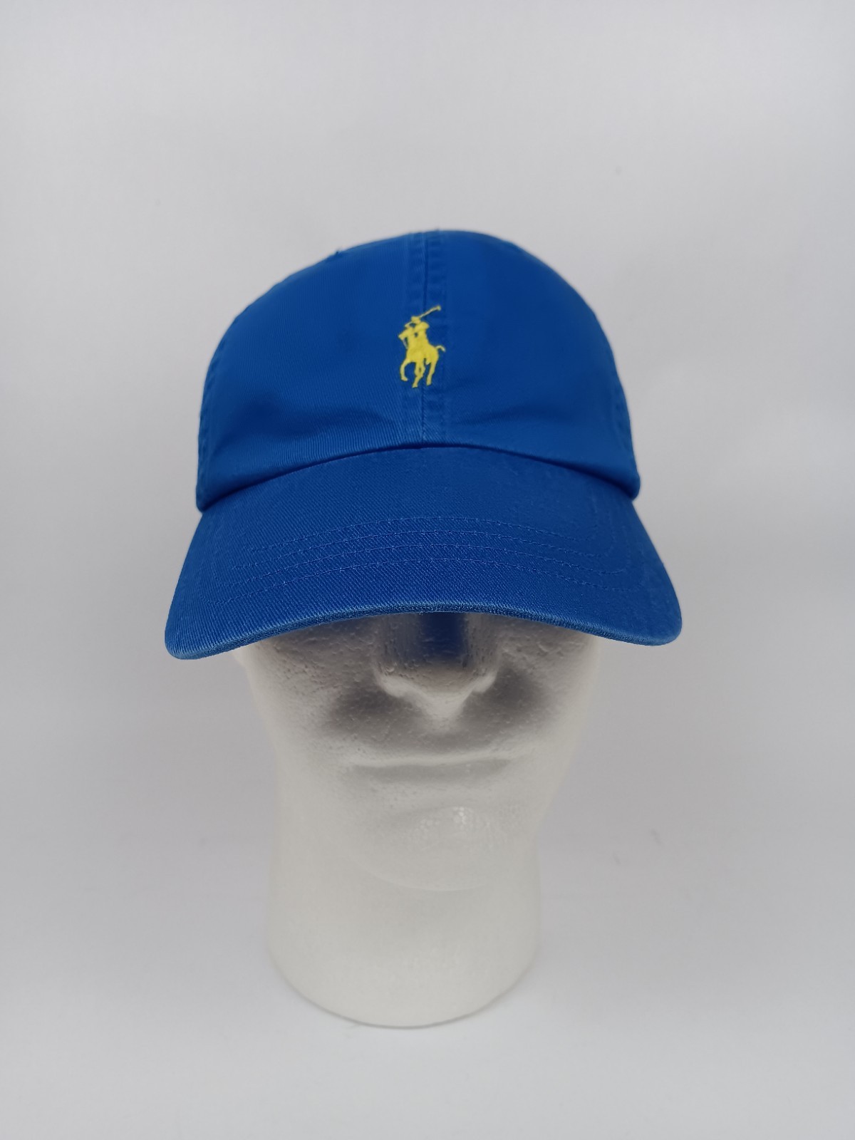 Cappello Vintage Polo Ralph Lauren Cappellino Blu Giallo Pony Strapback Papà Preppy