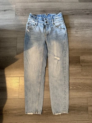 Sass & Bide “Electric Feels’ High Rise Blue Wash distressed Jeans Size 24 - image 1 of 4