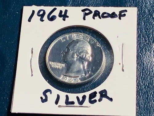 1964 PROOF Washington Quarter - Beautiful SILVER Coin