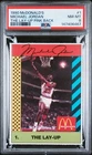 147406467 Michael Jordan 1990 McDonald's Sports Tips #1 Pink Back PSA 8