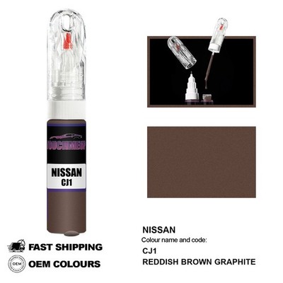 FÜR NISSAN REDDISH BROWN GRAPHITE CJ1 Lackstift Pinsel Fix Kit Kratzer
