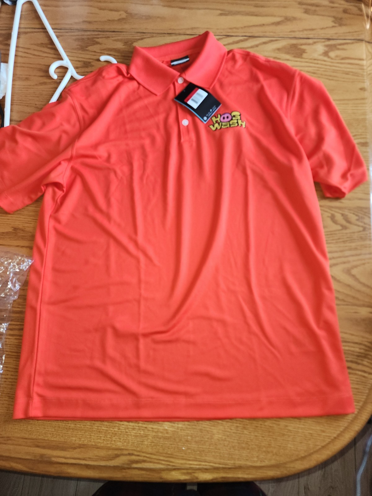 Nike Golf Dri-Fit Hog Wash Orange Polo Shirt Men's L Short Sleeve