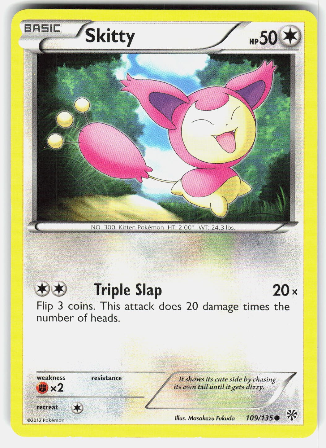 Skitty 109/135 Common Plasma Storm Pokemon Near Mint