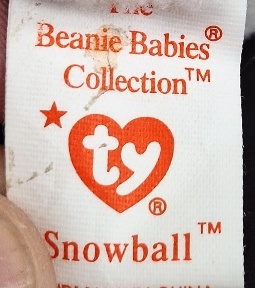 Lot of 5 TY Beanie Babies  Valentina/Valentino/Smart/Snowball/Scoop w/  Cases thumbnail 16