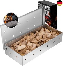 Räucherbox, Edelstahl Smokerbox für Gasgrill, Kohlegrill, Holzkohlegrills & 
