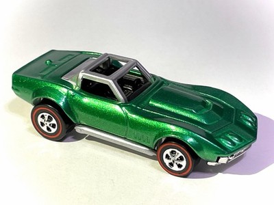🔥 Hot Wheels '69 Corvette Racer Custom Made Metallic Green