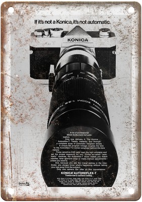 1969 Konica Vintage Film Camera Advertisement Retro Look Metal Sign C1234